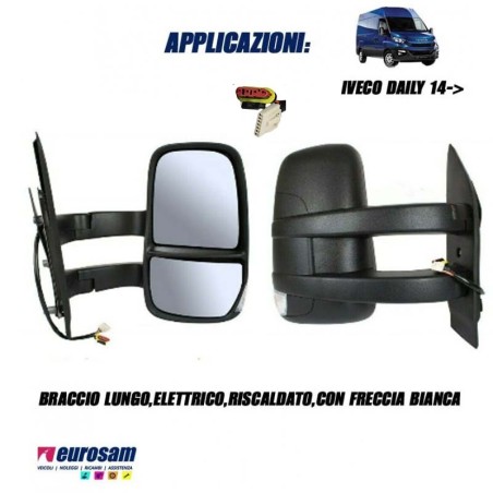 specchio retrovisore dx braccio lungo iveco daily 2014