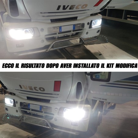 kit modifica proeiettori fari anteriori iveco eurocargo stralis