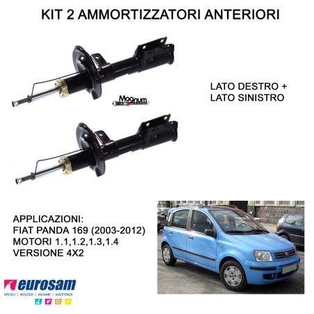 kit ammortizzatori anteriori dx+sx fiat panda 169 1.2 1.3 4x2