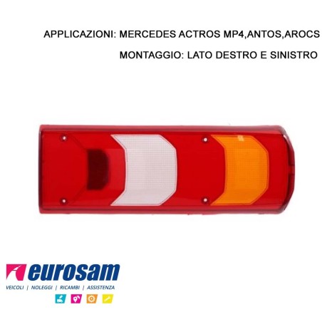 vetrino trasparente fanale posteriore dx/sx actros mp4 arocs antos