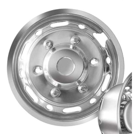 copriruota anteriore inox per cerchio 16