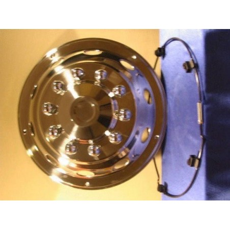 copriruota anteriore inox per cerchio 22,5