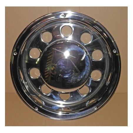 copriruota coprimozzo posteriore inox con fori per cerchio 22,5