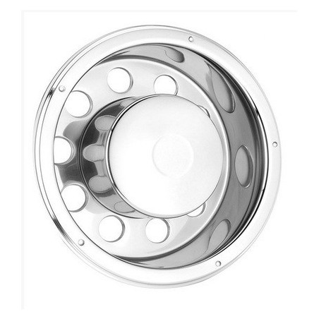 copriruota coprimozzo posteriore inox con fori per cerchio 22,5