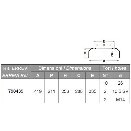 tamburo freno rimorchio acerbi - fruehauf: assale 12 tonnellate