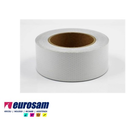 rotolo 25 mt nastro adesivo bianco riflettente