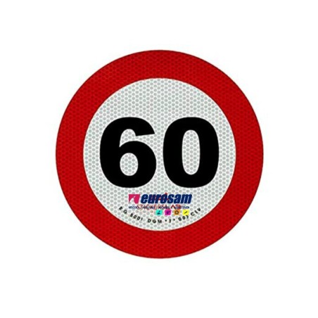 disco limite velocita' 60 km/h adesivo