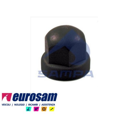 copri bullone dado ruota plastica grigio scuro d.33 mm