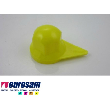 copri bullone dado ruota plastica giallo d.32 mm
