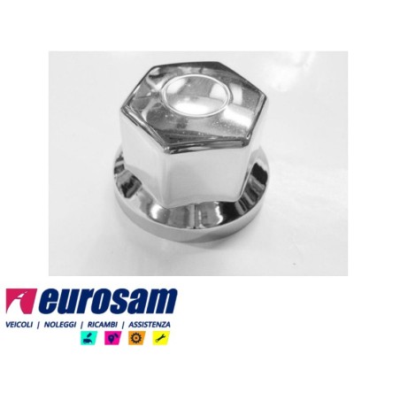 copri bullone dado ruota plastica cromato inox d.32