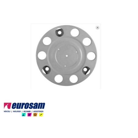 anello ruota coprimozzo 10 fori metallo grigio