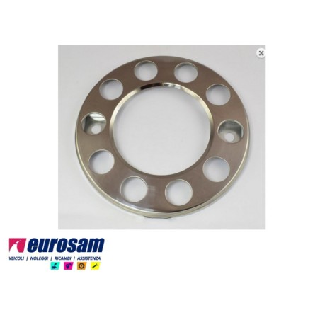 anello ruota coprimozzo 10 fori acciaio inox
