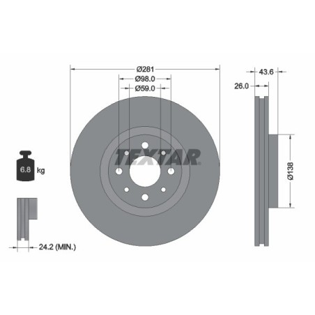 coppia dischi freno anteriori alfa romeo mito fiat bravo stilo