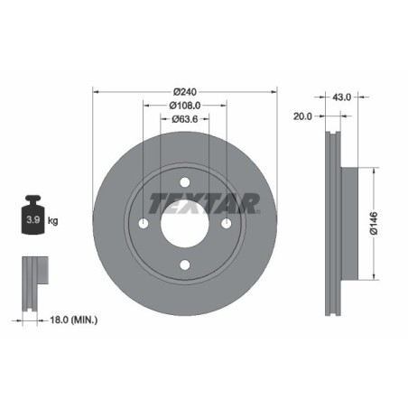 coppia dischi freno ford fiesta mkiii mkiv ford ka