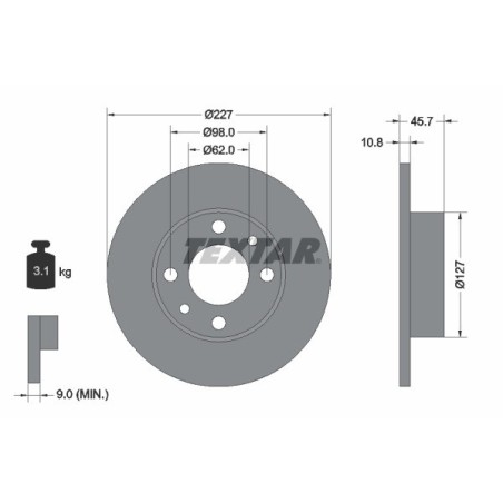 coppia dischi freno anteriori fiat panda 141 ritmo i 124 127