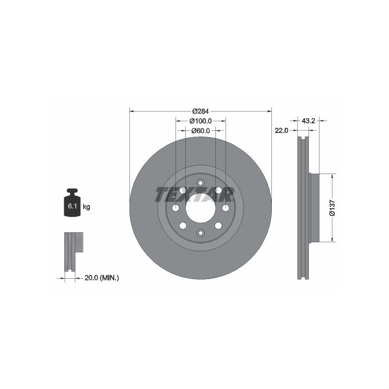 coppia dischi freno anteriori fiat grande punto 199 55700923