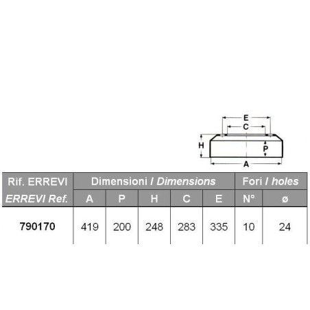 tamburo freno rimorchio e semirimorchio meritor - ror: assale  massa frenante 180mm