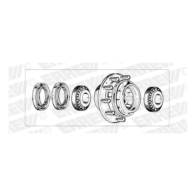kit mozzo ruota posteriore iveco 170 190.20/.26 180.24/.26 190.30/....