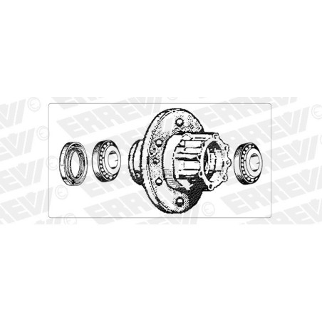mozzo ruota posteriore iveco turbodaily 59.12 eurocargo 60/65/75e tector 75e13/e15/e18 con cuscinetti e paraolio