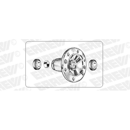 kit mozzo ruota anteriore iveco eurocargo 65/75e12/e14/e15 tector 75e13/e15/e17/e18 con cuscinetti e paraolio