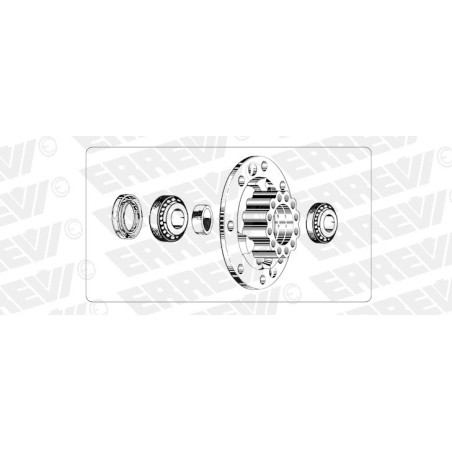 kit mozzo ruota posteriore iveco eurocargo 80/100e15/e18/e21 180e21 tector 100e17/e18/e21 con cuscinetti e paraolio