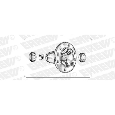 kit mozzo ruota anteriore iveco eurocargo 120/130/260e15/e15h/e18/e23 tector 130e18/e24/e28 con cuscinetti e paraolio