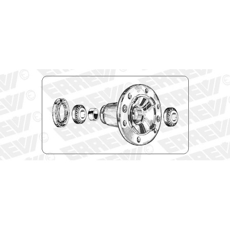 mozzo ruota anteriore iveco eurocargo 130/150/280/320e15/e18/e23/e27 con cuscinetti e paraolio