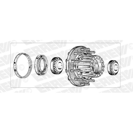 kit mozzo ruota posteriore iveco eurotech eurostar con cuscinetti paraoli e colonnette