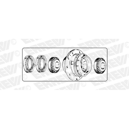 mozzo ruota posteriore iveco eurotech eurostar eurotrakker cursor con cuscinetti e paraoli