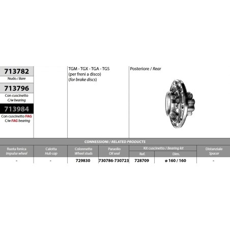 kit mozzo ruota posteriore man tga tgx tgm tgs versione con freni a disco con cuscinetto oe quality e paraoli