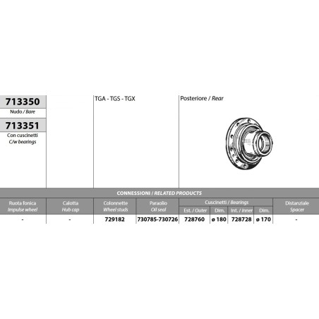 mozzo ruota posteriore nudo man tga tgx tgs