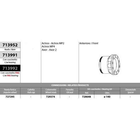 mozzo ruota anteriore nudo mercedes actros mp2 mp3 mp4 axor axor ii