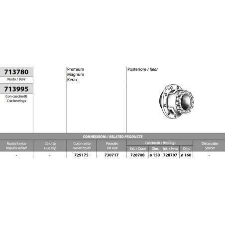 mozzo ruota posteriore nudo renault premium magnum kerax