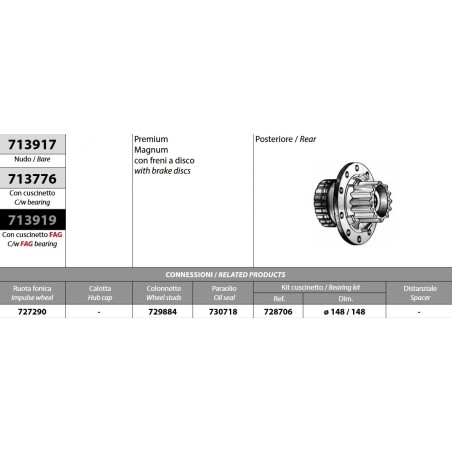 mozzo ruota posteriore nudo renault premium magnum volvo fh fm versione con freni a disco