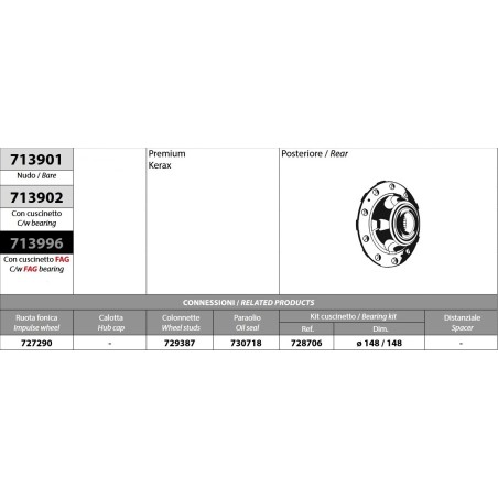 mozzo ruota posteriore nudo renault premium kerax volvo fh fm fh12/16