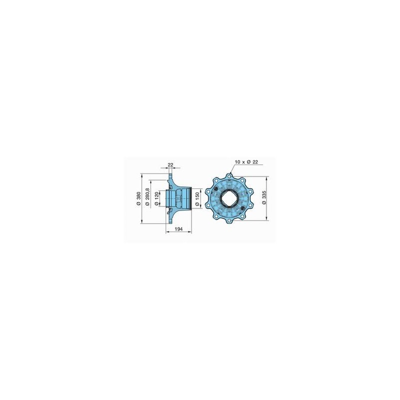 mozzo ruota completo assale bpw assale eco plus 2 6,5-8-9 ton serie...