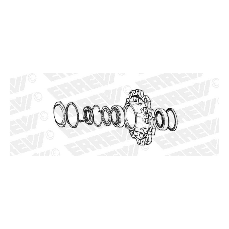 mozzo ruota completo assale meritor r.o.r. serie ta tc con cuscinet...