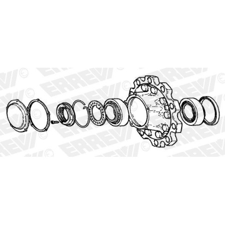 mozzo ruota completo assale meritor r.o.r. serie ta tc