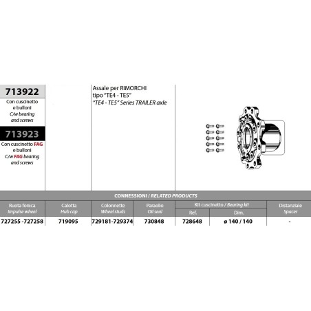 mozzo ruota assali mercedes jost tipo te4 te5 con cuscinetto oe quality e bulloni