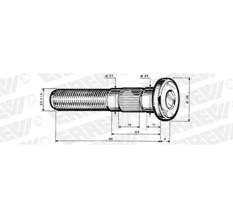 colonnetta mozzo lunghezza...