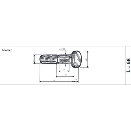 colonnetta ruota posteriore m22x1,5 lunghezza 105 mercedes actros atego disco versione nr5 te4 te5 confezione 10 pezzi