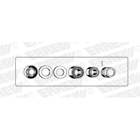 kit cuscinetto mozzo rimorchio bpw 10/12 ton sistema convenzionale
