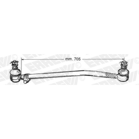 tirante sterzo completo iveco 100.13-100f13 con servosterzo cabina ribaltabile 2s l.705