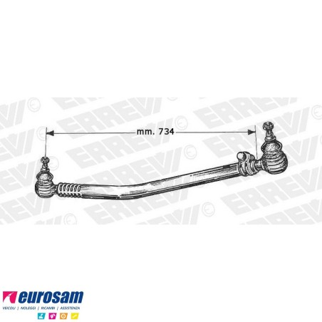 tirante sterzo completo iveco eurocargo 120el l.734