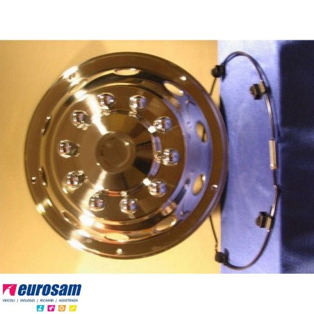 copriruota anteriore inox per cerchio 22,5