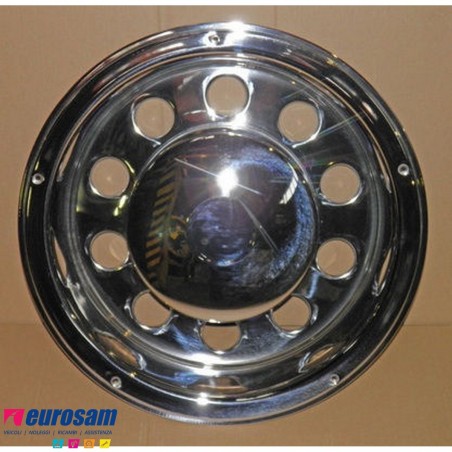 copriruota coprimozzo posteriore inox con fori per cerchio 22,5