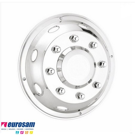 copriruota anteriore inox per cerchio 19,5