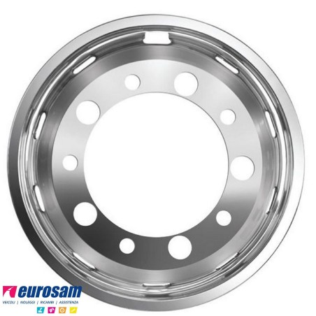 copricerchio ruote anteriori acciaio inox camion autocarro autobus d.22,5