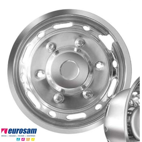 copriruota anteriore inox per cerchio 16