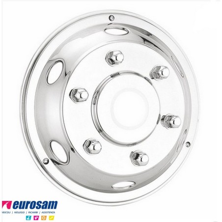 copriruota anteriore inox per cerchio 17,5